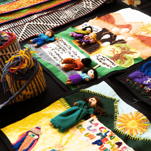 taller arpilleras y telar mapuche