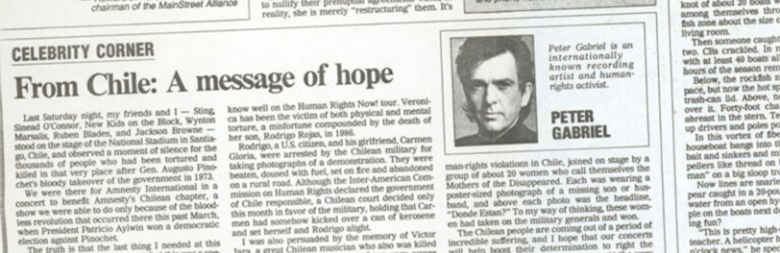 peter gabriel victor jara